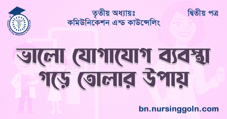 ভালো যোগাযোগ ব্যবস্থা গড়ে তোলার উপায়